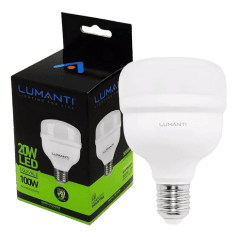 Lâmpada LED PowerLight T60 - 20W, 6500K, E27 - Alta Eficiência Autovolt