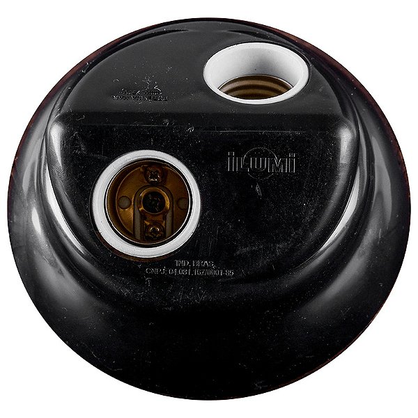 Plafon 2 Lâmpadas 100W 250V Preto