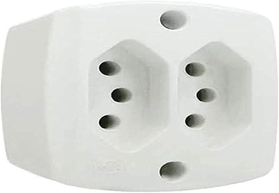 Conjunto de 2 Tomada de sobrepor simples retangular 20A - ILUMI