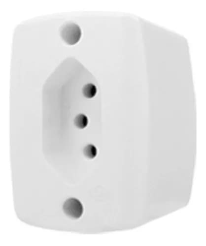 Tomada 2P+T 10A 250V~ Sobrepor Retangular- ILUMI