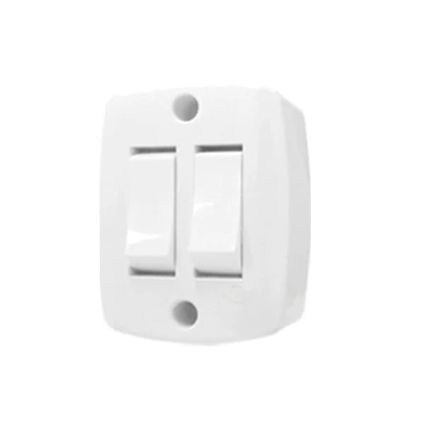2 Interruptores Simples 6A 250V~ de Sobrepor Retangular | Praticidade e Durabilidade