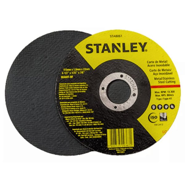 Disco de corte Stanley 115mm X 1mm X 22,23mm (STA8061)
