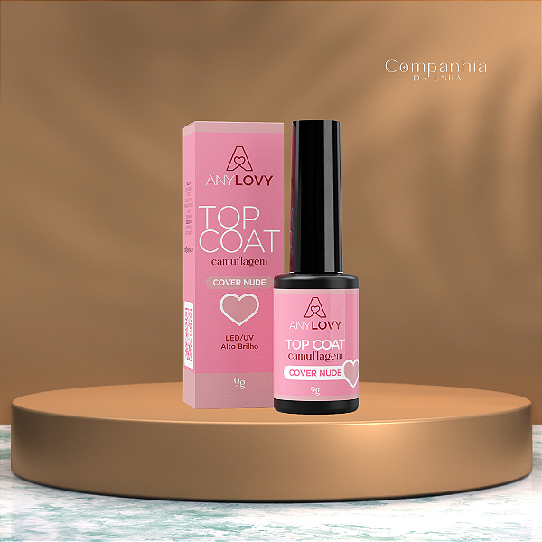 Top Coat Camuflagem Cover Nude 9g - Anylovy