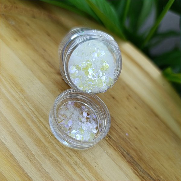 Potinho de Glitter Flocado - Branco