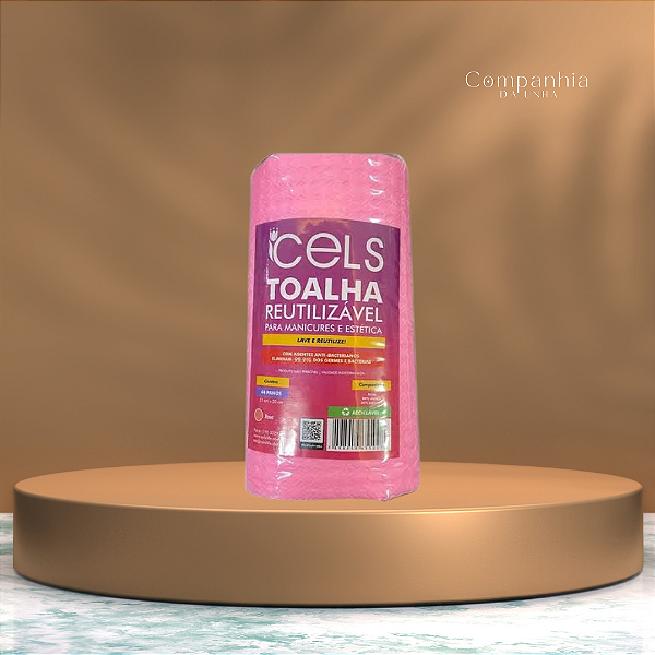 Toalha Reutilizável em Rolo Rosa - CELS