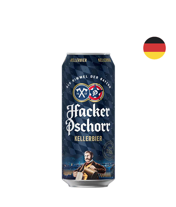 Cerveja Alemã Hacker Pschorr Kellerbier Lata 500ml