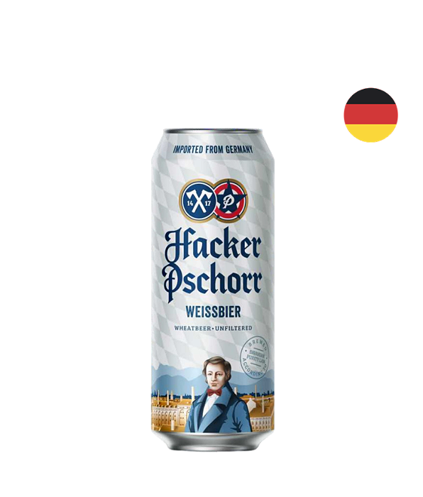 Cerveja Alemã Hacker Pschorr Weissbier Lata 500ml
