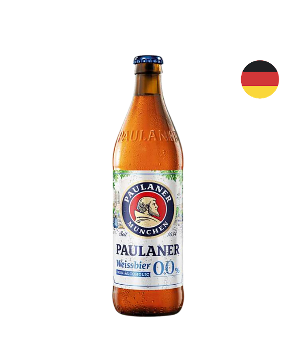 Cerveja Alemã Paulaner Weissbier 0,0% Álcool Garrafa 500ml