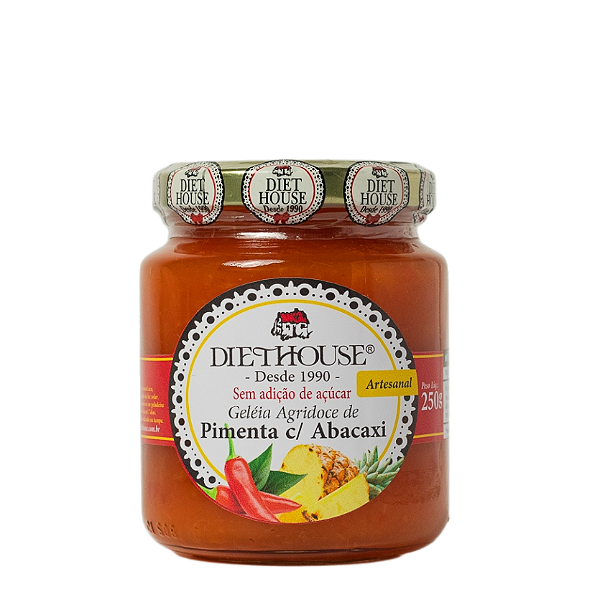 Geleia Artesanal de Pimenta com Abacaxi Zero Açúcar 250g
