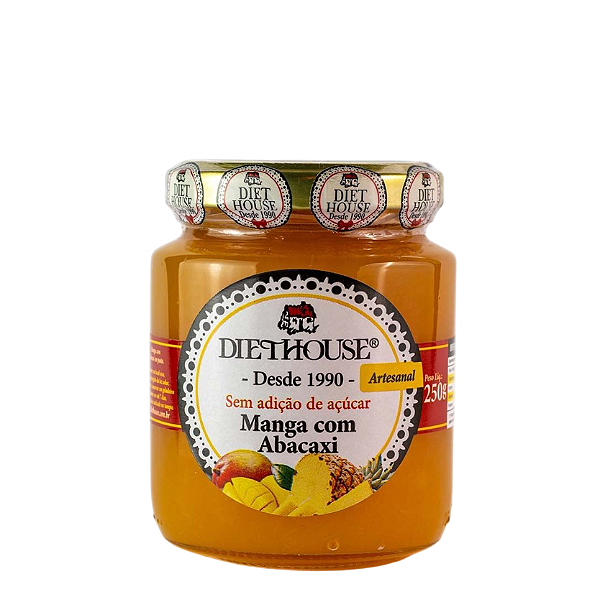 Doce de Manga com Abacaxi Cremoso Artesanal Zero Açúcar 250g