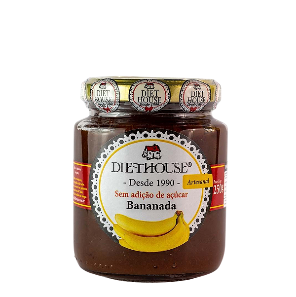 Doce de Bananada Artesanal Zero Açúcar 250g