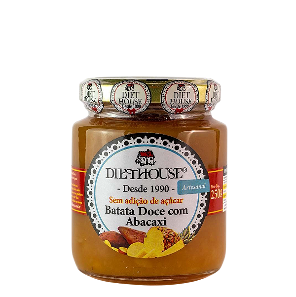 Doce de Batata Doce com Abacaxi Artesanal Zero Açúcar 250g