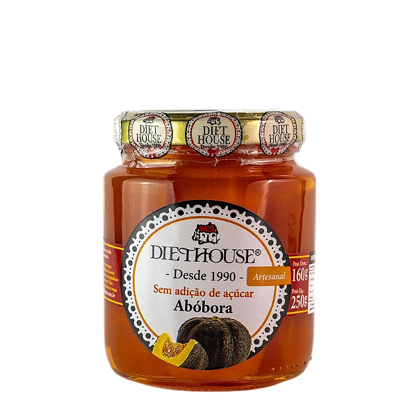 Doce de Abóbora em Calda Artesanal Zero Açúcar 250g