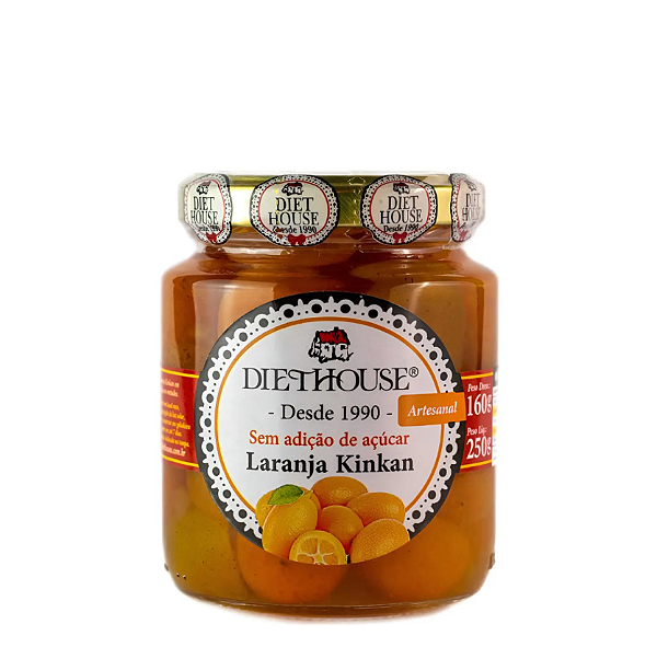 Doce Artesanal de Laranja Kinkan em Calda Zero Açúcar 250g