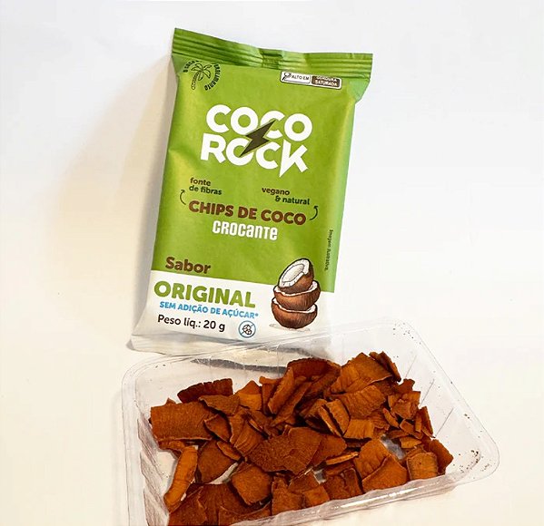 Chips de Coco Crocante Zero Açúcar 100% Natural 20g