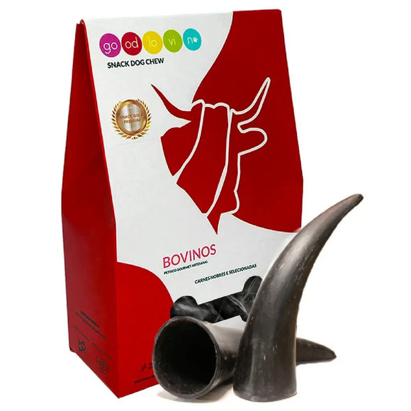 Good Lovin Mordedor Chifre Inteiro de Boi 100% Natural Único