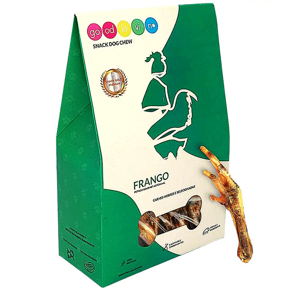 Mordedor Natural Cães GoodLovin Pé de Frango 5 unidades