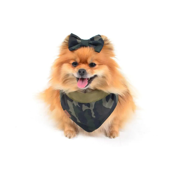 Laço/Gravata para Cachorros Exército Único