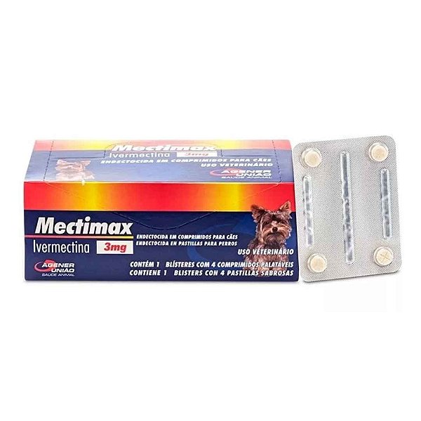 Mectimax Agener União 3mg 1 Blíster com 4 comprimidos