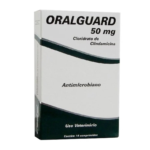 Oralguard 50mg Antibiótico para Cães e Gatos 14 comprimidos