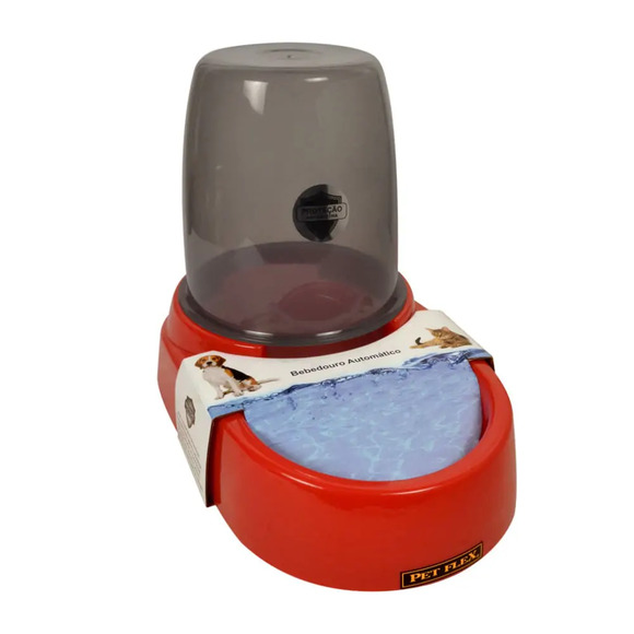 Bebedouro Automático Pet Flex Vermelho 1,8 L