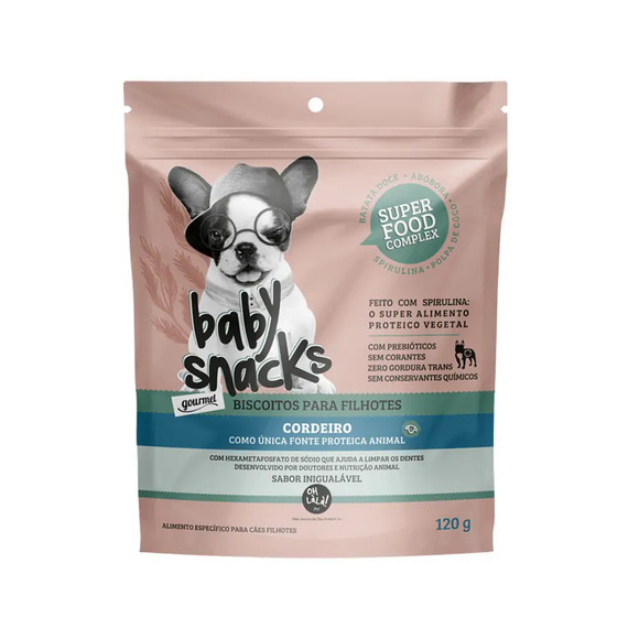 Baby Snacks Biscoitos de Cordeiro Oh Là Là Pet 120g