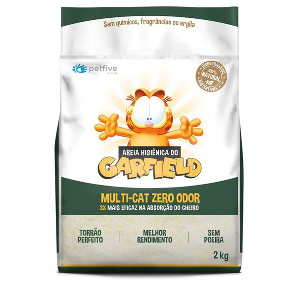 Areia Higiênica Bio Fina Garfield 2  kg