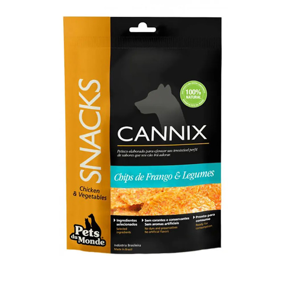 Snacks Chips De Frango E Legumes 130G Cannix Único