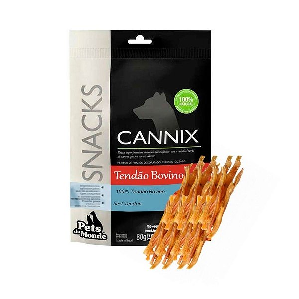 Snacks Beef Tendão Bovino Desidratado 80G Cannix Único