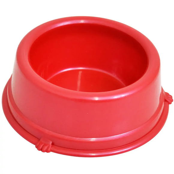 Comedouro Plástico Cães Vermelho Triton Dog 2,5 L