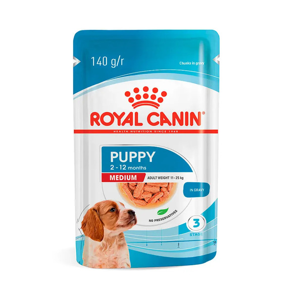 Ração Úmida Royal Canin Medium Puppy Cães Filhotes 140 g