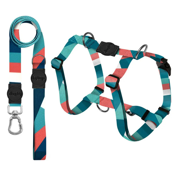 Kit Guia Premium + Peitoral Smart Tucano Rosa Dog Trip Brasil G