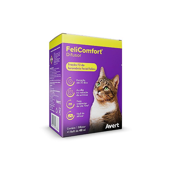 Difusor + Refil Educador Avert FeliComfort Spray para Gatos 48 ml