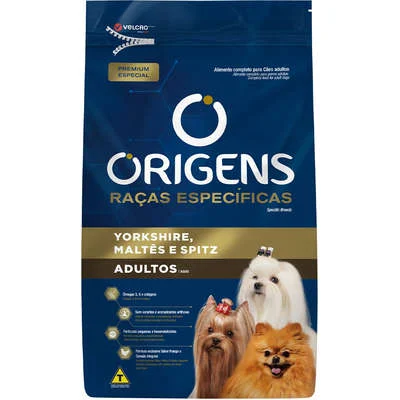 Ração Seca Origens Raças Específicas para Cães Adultos das Raças Yorkshire, Maltês e Spitz 3kg