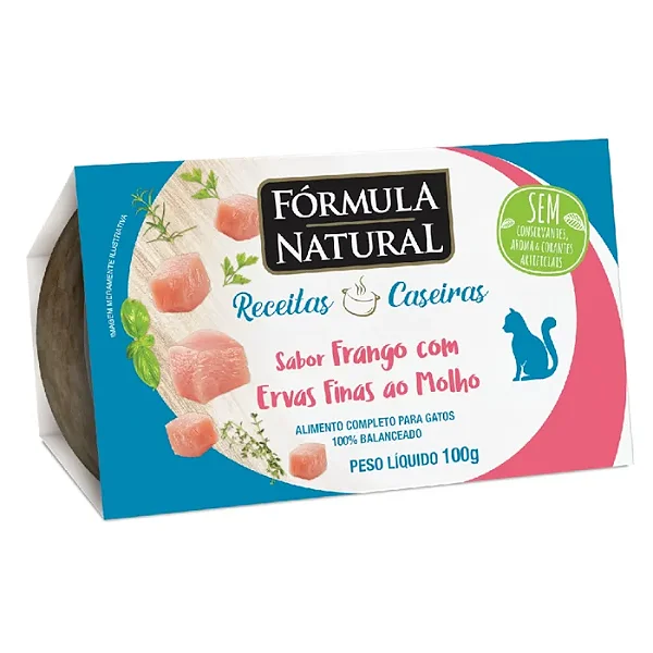 Formula Natural Receitas Caseiras para Gatos Sabor Frango com Ervas Finas 100g