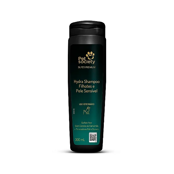 Shampoo Pet Society Filhotes e Pele Sensível para Cães e Gatos 300ml