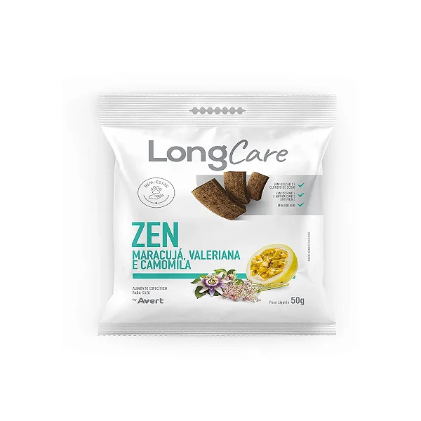 Petisco Longcare Zen para Cães Sabor Maracujá, Valeriana e Camomila 50g - Avert