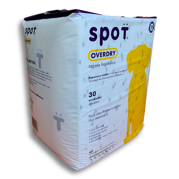 Tapete Higienico SPOT  Over Dry 60cmx80cm 30 Unidades