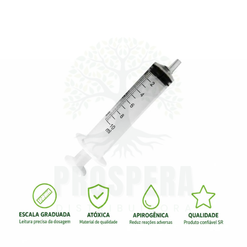 Seringa 10ml Sem Agulha Luer Slip (Blister) - SR