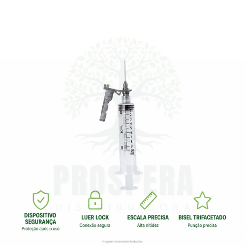 Seringa 5ml Com Agulha 25x0,70mm Luer Lock (Blister) - SR