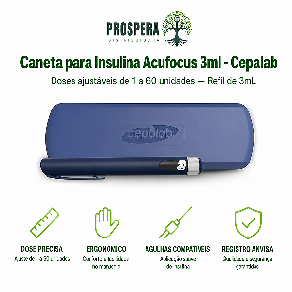 Caneta para Insulina Acufocus Cepalab