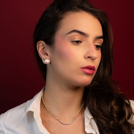 Brinco Earcuff Asa Cravejada - Luminare