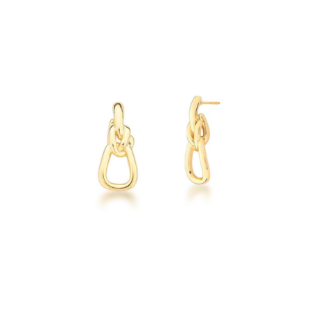 Brinco Nó Banho Ouro 18K -  Clássicos Laura Mehl