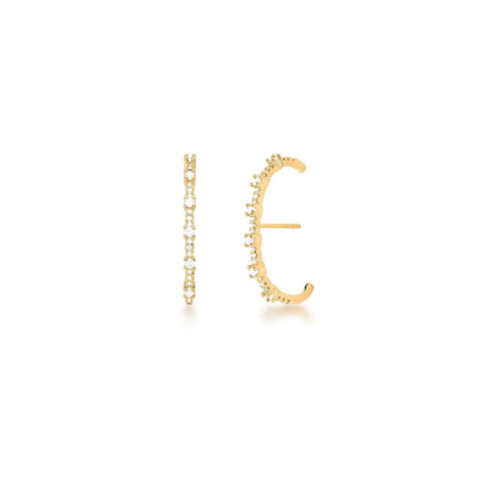 Brinco Earhook Cravejado - Clássicos Laura Mehl