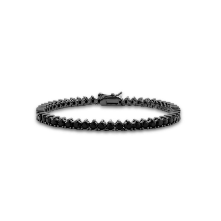 Pulseira Riviera Ródio Negro - Clássicos Laura Mehl