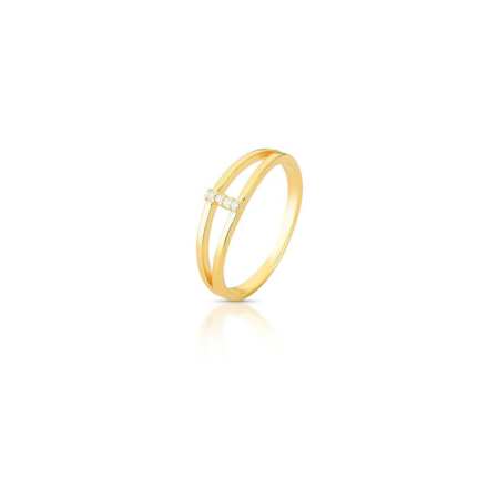 Anel Duplo Com Zircônia - Boho Santorini