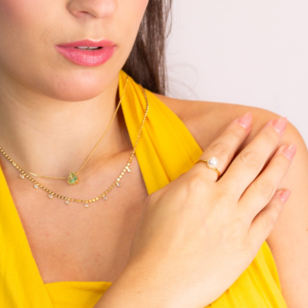 Anel Pérola Banho Ouro 18K - Clássicos Laura Mehl