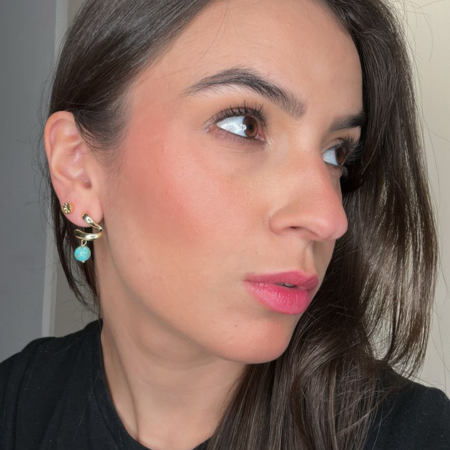 Brinco Pingente Turquesa - Boho Santorini