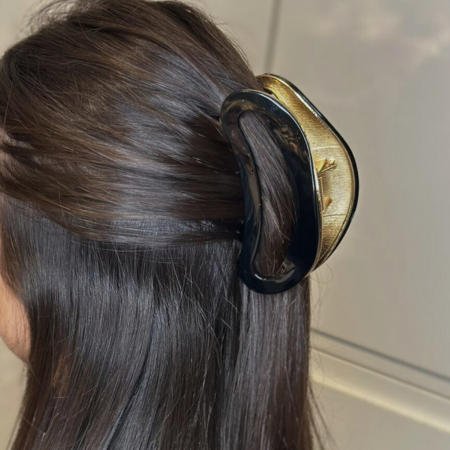 Prendedor Acetado + Metal G Preto