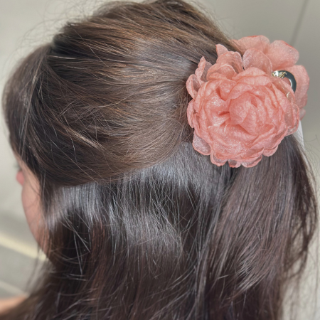Prendedor Flor Com Tecido